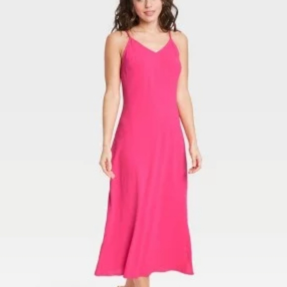 a new day Dresses & Skirts - A New Day Pink Midi Slip Dress